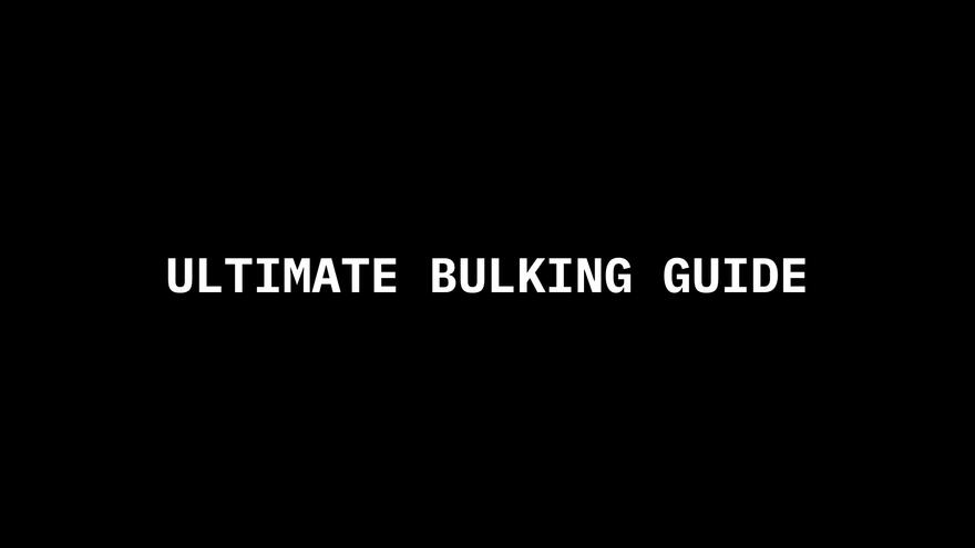 Ultimate Bulking Guide my lean BULK strategy for MAXIMUM MUSCLE GAIN and minimum fat gain